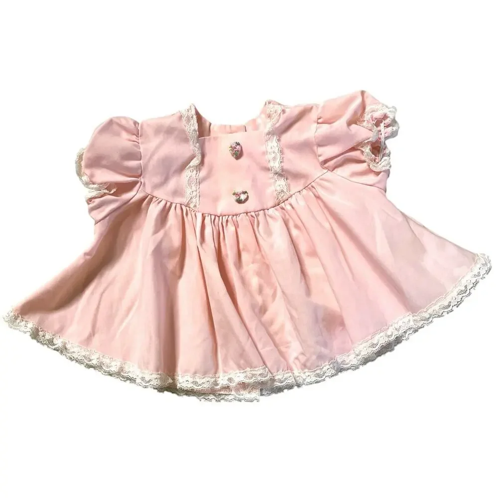 Sears Vintage Pink Lace Accent Dress for your Newborn